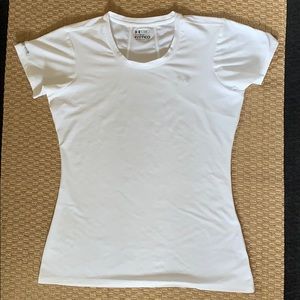 White Under Armour workout tee